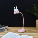 Lampe ou veilleuse de bureau led chat rose kawaii rechargeable avec 3 niveaux de luminosité