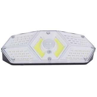 Projecteur led solaire extérieur noir éclairage blanc avec détecteur mouvement et luminosité