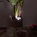 Lampe led solaire extérieur noir éclairage blanc avec détecteur mouvement et luminosité