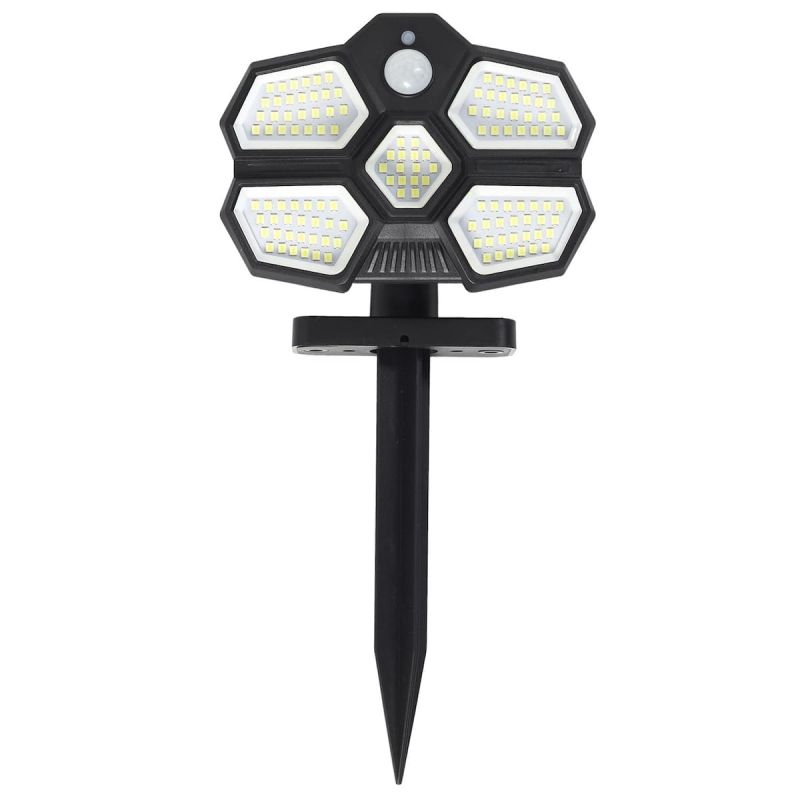 Lampe led solaire extérieur noir éclairage blanc avec détecteur mouvement et luminosité Lampe led solaire extérieur noir éclairage blanc avec détecteur mouvement et luminosité