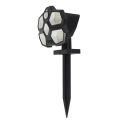 Lampe led solaire extérieur noir éclairage blanc avec détecteur mouvement et luminosité