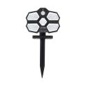 Lampe led solaire extérieur noir éclairage blanc avec détecteur mouvement et luminosité