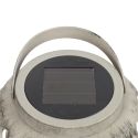 Lanterne solaire extérieur polypropylène grise effet bougie