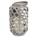 Lanterne solaire extérieur polypropylène grise effet bougie