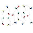 Guirlande solaire lumineuse d'extérieur 20 ampoules led multicolores(L10,70m)