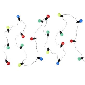Guirlande solaire lumineuse d'extérieur 20 ampoules led multicolores(L10,70m)
