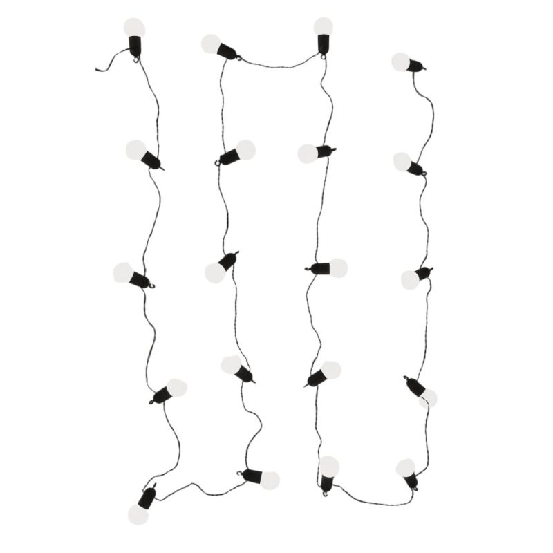 Guirlande solaire lumineuse d'extérieur 20 ampoules led blanches (L10,70m) Guirlande solaire lumineuse d'extérieur 20 ampoules led blanches (L10,70m)