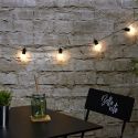 Guirlande solaire lumineuse d'extérieur 20 ampoules led blanches (L10,70m)