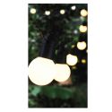 Guirlande solaire lumineuse d'extérieur 20 ampoules led blanches (L10,70m)