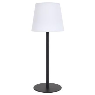 Lampe nomade d'extérieur blanc et noir rechargeable USB avec 3 niveaux éclairage