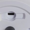 Lampe nomade d'extérieur blanc et noir rechargeable USB avec 3 niveaux éclairage