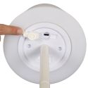 Lampe nomade d'extérieur blanc rechargeable USB avec 3 niveaux éclairage
