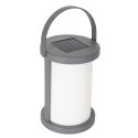 Lampe nomade solaire portable en plastique blanc et gris à Suspendre ou à poser