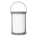 Lampe nomade solaire portable en plastique blanc et gris à Suspendre ou à poser