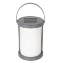 Lampe nomade solaire portable en plastique blanc et gris à Suspendre ou à poser