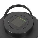 Lanterne solaire led effet bougie, en polypropylène noir avec anse (H25 cm)