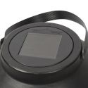 Lanterne solaire led effet bougie, en polypropylène noir avec anse (H23 cm)