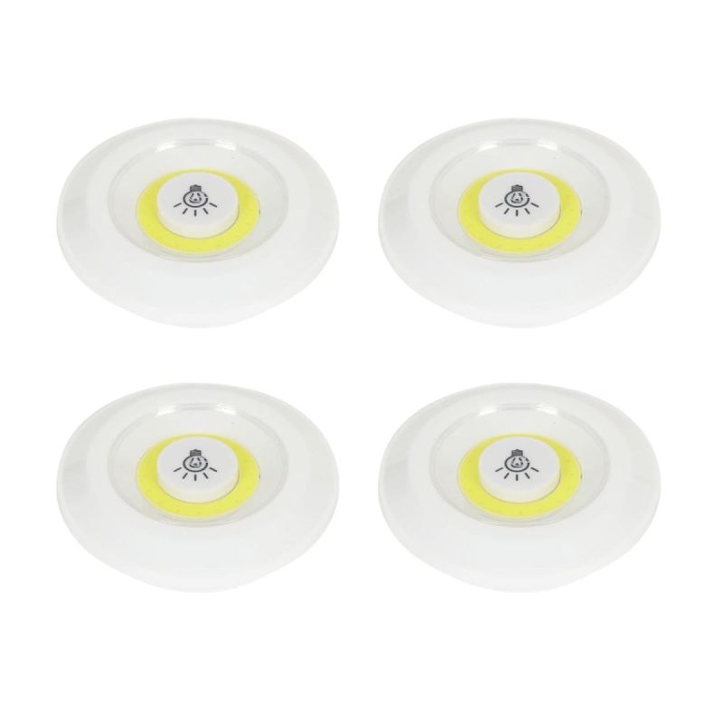 4 lampes led sans fil à pression avec fixation adhésive et sa télécommande incluse 4 lampes led sans fil à pression avec fixation adhésive et sa télécommande incluse
