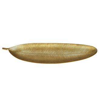 Vide-Poche en bois feuille de bananier Dorée 59,5cm