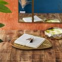 Vide-Poche en bois feuille Dorée 30,4cm