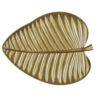 Vide-Poche en bois feuille Dorée 30,4cm