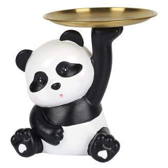 Vide-Poche panda kawaii blanc et noir plateau en l'air