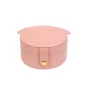 Boîte à bijoux en forme de chat rose en polyuréthane avec son pochon en polyester