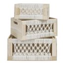 3 cagettes en bois gigogne esprit bohème naturel