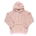 Sweat à Capuche ultra doux rose avec une poche broderie "femme de ouf"