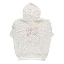 Sweat à Capuche ultra doux blanc avec une poche broderie "femme de ouf"