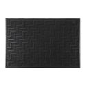 Tapis d’entrée grattoir antidérapant en caoutchouc noir 40x60 cm