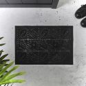 Tapis d’entrée embossé antidérapant en caoutchouc noir 40x60 cm