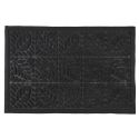 Tapis d’entrée embossé antidérapant en caoutchouc noir 40x60 cm
