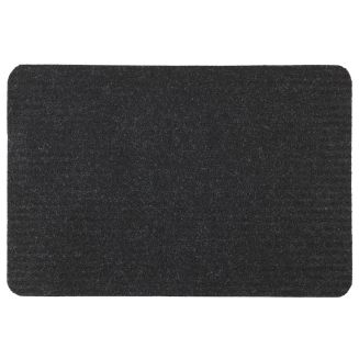Tapis d’entrée antidérapant en polyester noir 40x60cm