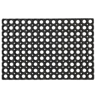Tapis d’entrée caillebotis en caoutchouc noir 40x60cm