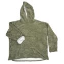 Sweat à Capuche Plaid embossé Ultra Doux vert Intérieur Sherpa