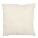 Coussin 40x40cm en polyester motif palmier coloris marron et blanc