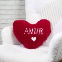 Plaid Coussin 2-en-1 "amour" en Sherpa Coloris rouge