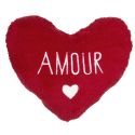Plaid Coussin 2-en-1 "amour" en Sherpa Coloris rouge