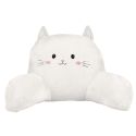 Coussin de lecture kawaii blanc en polyester avec accoudoir