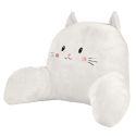 Coussin de lecture kawaii blanc en polyester avec accoudoir