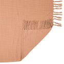 Plaid jeté de canapé 120x150cm style gaufré coloris ocre