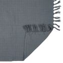 Plaid jeté de canapé 120x150cm style gaufré coloris gris anthracite