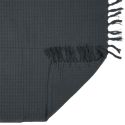Plaid jeté de canapé 150x200cm style gaufré coloris gris anthracite