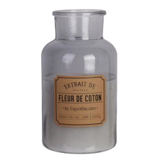 Bougie XXL en verre parfum fleur de coton (H25,5cm)