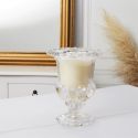 Bougie parfumée en vase Medicis en verre senteur pivoine (H14,5cm)
