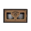 Coffret de 2 bougies parfumées en verre style whisky, parfum ambre