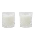 Coffret de 2 bougies parfumées en verre style whisky, parfum ambre