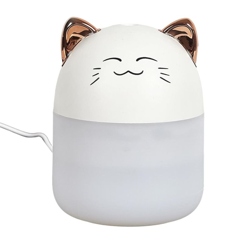 Diffuseur de parfum d’ambiance led en forme de chat kawaii (200 ml) avec couleurs changeantes