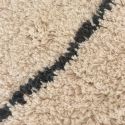 LAZZA - Tapis 160x230cm 100% Coton Blanc Lignes Noires